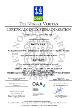 Certificado ISO 9001:2000